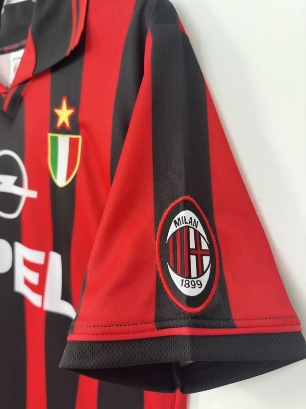 Camisa Retrô AC Milan I 1996 – Masculina - Imagem 8