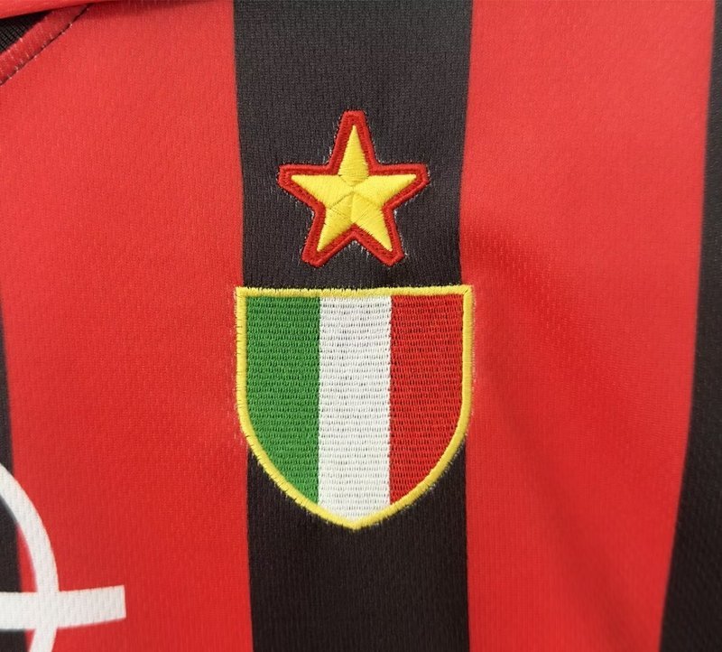 Camisa Retrô AC Milan I 1996 – Masculina - Imagem 4
