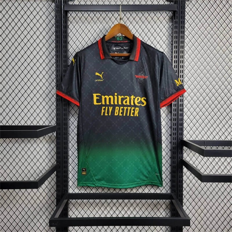 Camisa AC Milan 2025/26 – Masculina – Versão Torcedor – Preta