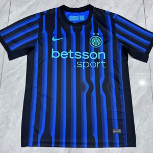 Camisa Inter de Milão I 2025/26 – Masculina – Versão Torcedor – Com Patrocínio Frontal