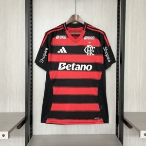 Camisa Flamengo I 2025/26 – Masculina – Versão Torcedor – Com Patrocínios