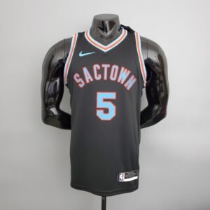 Regata NBA Sacramento Kings – Fox #5 – City Edition – 2021 – Preta – Masculina