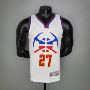 Regata NBA Denver Nuggets – Murray #27 – 2021 – Branca – Masculina
