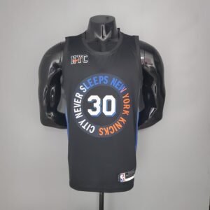 Regata NBA New York Knicks – Randle #30 – City Edition – 2021 – Preta – Masculina