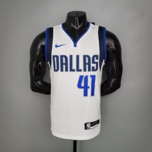 Regata NBA Dallas Mavericks – Nowitzki #41 – Home – Branca – Masculina