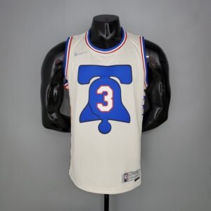 Regata NBA Philadelphia 76ers – Iverson #3 – 2021 – Branca – Masculina