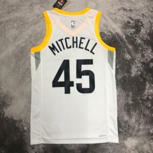 Regata NBA Utah Jazz – Mithcell #45 – Home – 2023 – Branca – Masculina