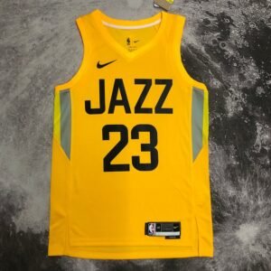Regata NBA Utah Jazz – Markkanen #23 – Away – 2023 – Amarela – Masculina