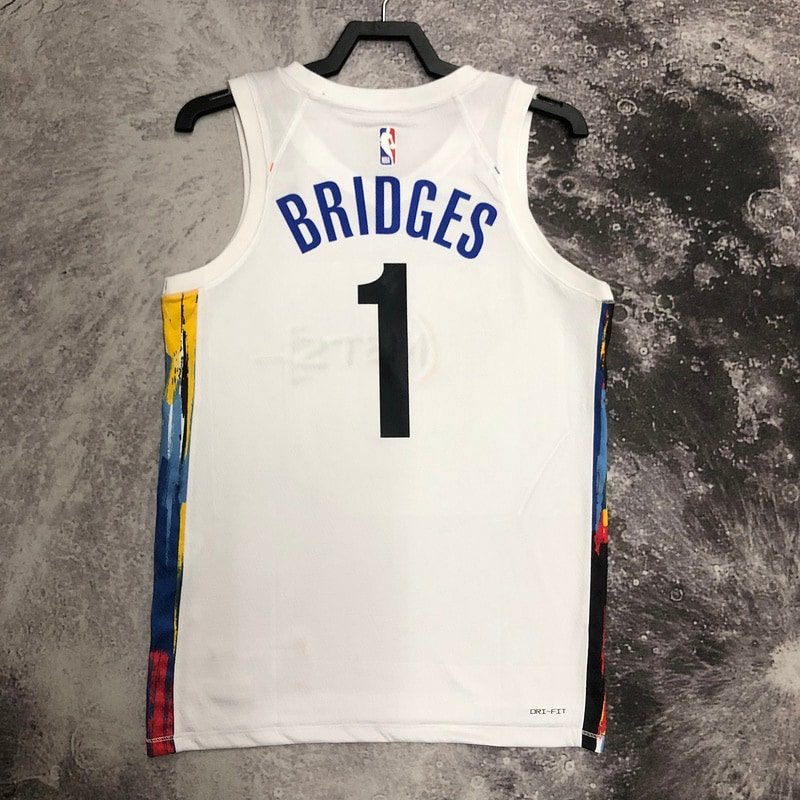 Regata NBA Brooklyn Nets – Bridges #1 – City Edition – 2023 – Branca – Masculina – Imagem 2