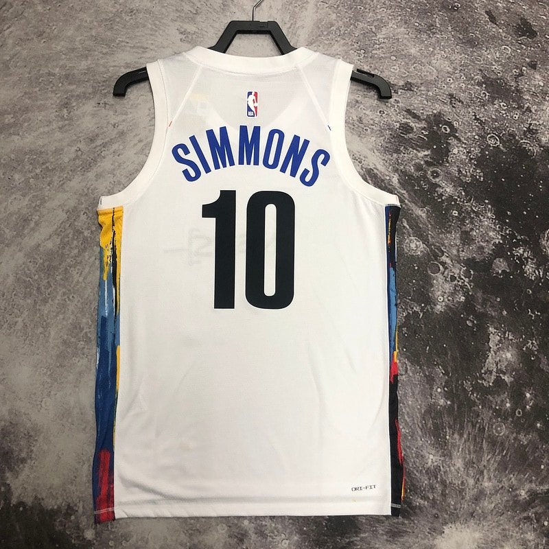 Regata NBA Brooklyn Nets – Simmons #10 – City Edition – 2023 – Branca – Masculina – Imagem 2