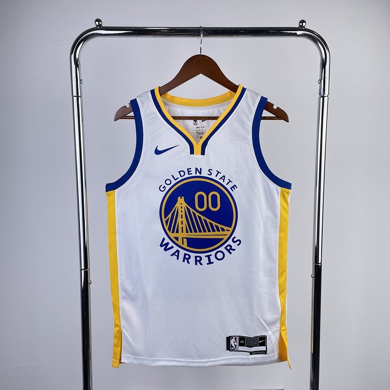 Regata NBA Golden State Warriors – V-Neck #00 – 2023/24 – Branca – Masculina