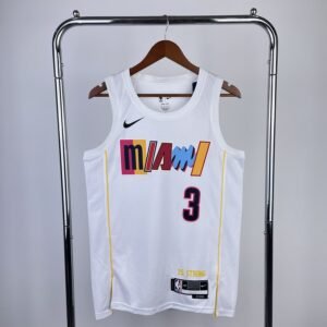 Regata NBA Miami Heat – Wade #3 – City Edition – Branca – Masculina
