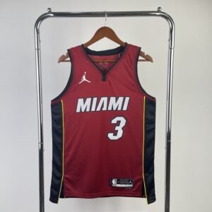 Regata NBA Miami Heat – Wade #3 – 2023 – Vermelha – Masculina