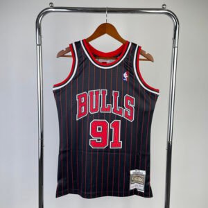 Regata NBA Chicago Bulls – Stripes #91 – 2096/97 – Preta – Masculina