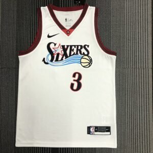 Regata NBA Philadelphia 76ers – Retro #3 – Branca – Masculina