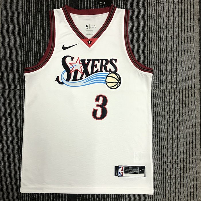 Regata NBA Philadelphia 76ers – Retro #3 – Branca – Masculina