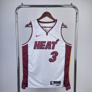 Regata NBA Miami Heat – V-Neck #3 – 2023 – Branca – Masculina