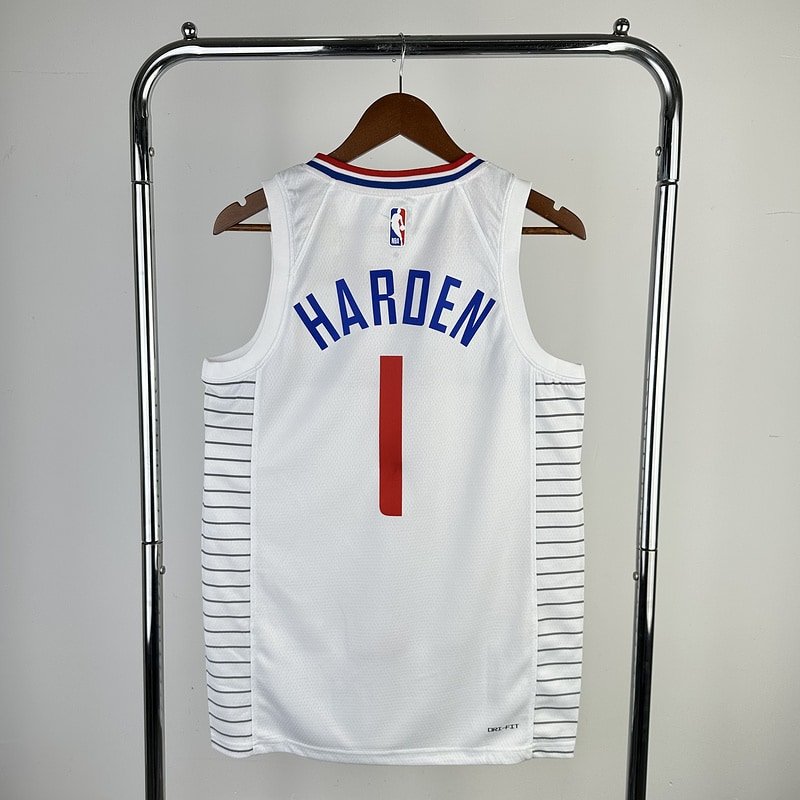 Regata NBA Los Angeles Clippers – Harden #1 – Home – 2023 – Branca – Masculina – Imagem 2