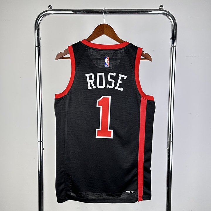 Regata NBA Chicago Bulls – Rose #1 – 2024 – Preta – Masculina – Imagem 2