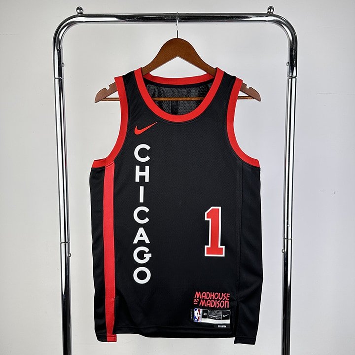 Regata NBA Chicago Bulls – Rose #1 – 2024 – Preta – Masculina