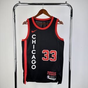 Regata NBA Chicago Bulls – Pippen #33 – 2024 – Preta – Masculina