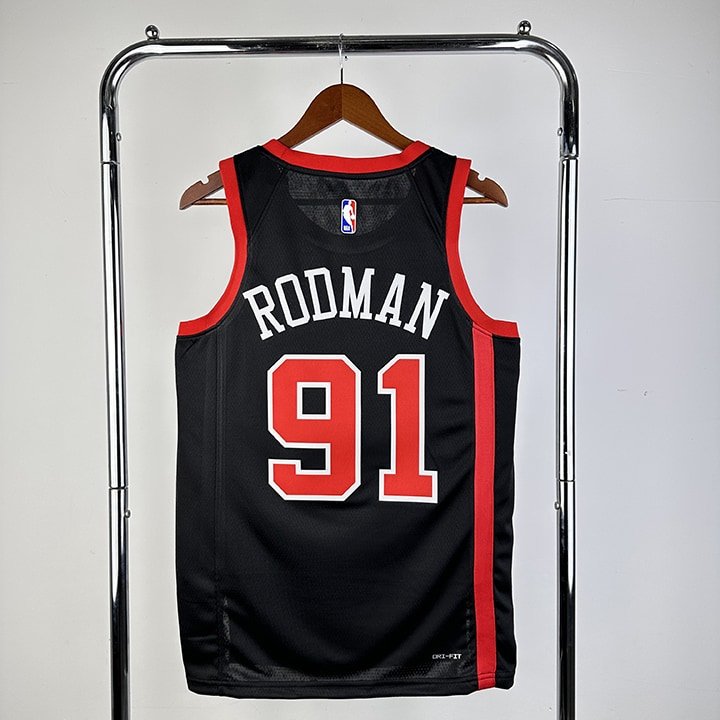 Regata NBA Chicago Bulls – Rodman #91 – 2024 – Preta – Masculina – Imagem 2