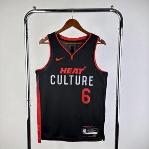 Regata NBA Miami Heat – James #6 – 2024 – Preta – Masculina