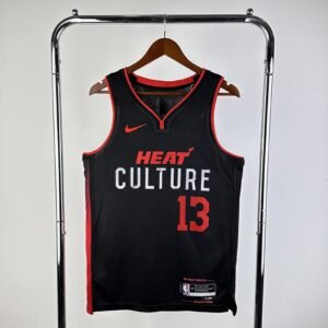 Regata NBA Miami Heat – Adebayo #13 – 2024 – Preta – Masculina