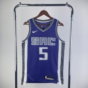 Regata NBA Sacramento Kings – Fox #5 – Away – 2023/24 – Roxa – Masculina