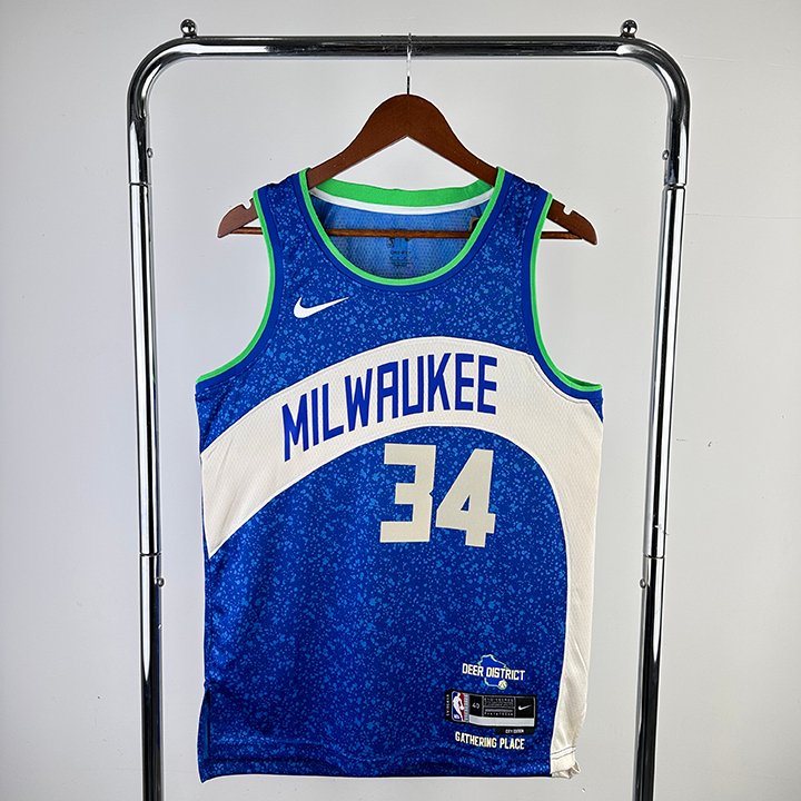 Regata NBA Milwaukee Bucks – Antetokounmpo #34 – City Edition – 2024/25 – Masculina