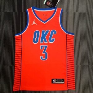 Regata NBA Oklahoma City Thunder – Paul No. #3 – Laranja – Masculina