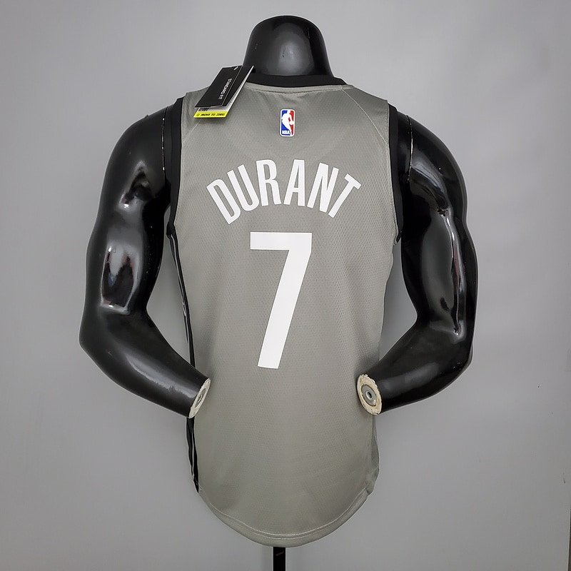 Regata NBA Brooklyn Nets – Durant #7 – City Edition – Cinza – Masculina – Imagem 2