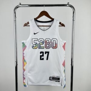 Regata NBA Denver Nuggets – Jdkic #27 – City Edition – Branca – Masculina