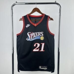 Regata NBA Philadelphia 76ers – Retro #21 – 2026 – Preta – Masculina