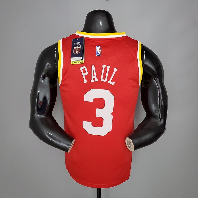 Regata NBA Houston Rockets – Paul #3 – Vermelha – Masculina – Imagem 2