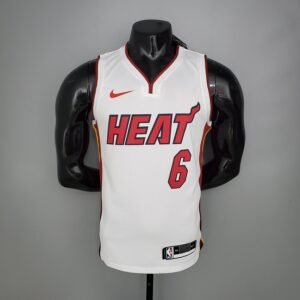 Regata NBA Miami Heat – James #6 – Branca – Masculina