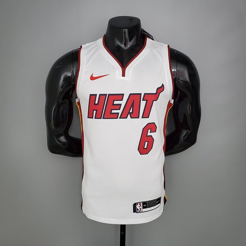 Regata NBA Miami Heat – James #6 – Branca – Masculina