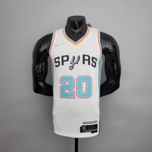 Regata NBA San Antonio Spurs – Ginobili #20 – City Edition – 2022 – Branca – Masculina