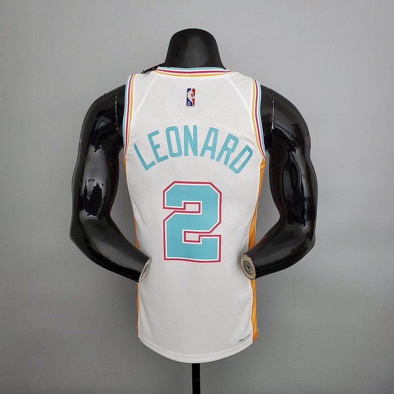 Regata NBA San Antonio Spurs – Leonard #2 – City Edition – 2022 – Branca – Masculina – Imagem 2