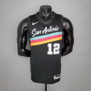 Regata NBA San Antonio Spurs – Aldridge #12 – City Edition – 2012/13 – Preta – Masculina