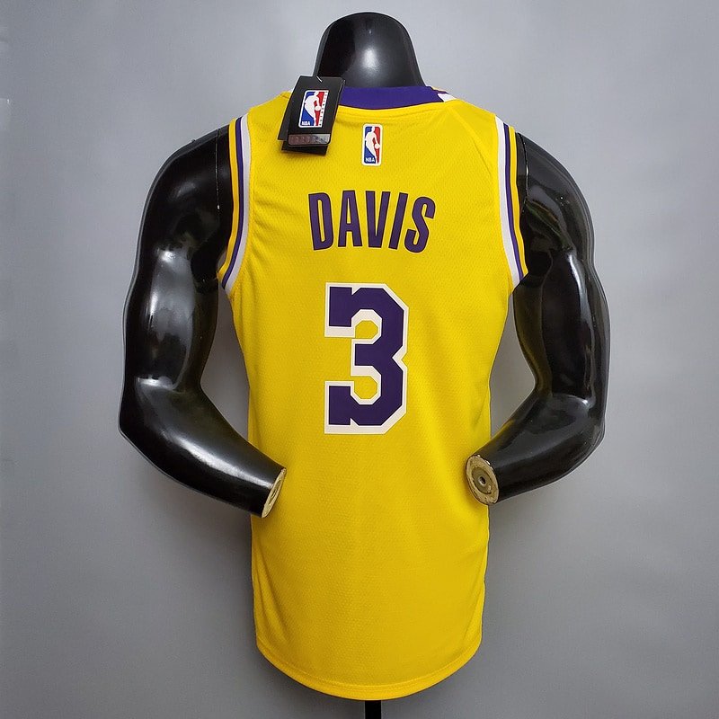 Regata NBA Los Angeles Lakers – Davis #3 – Amarela – Masculina – Imagem 2