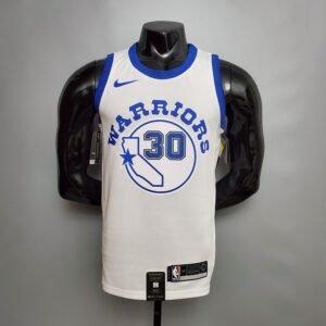 Regata NBA Golden State Warriors – Retro Version Curry #30 – Branca – Masculina