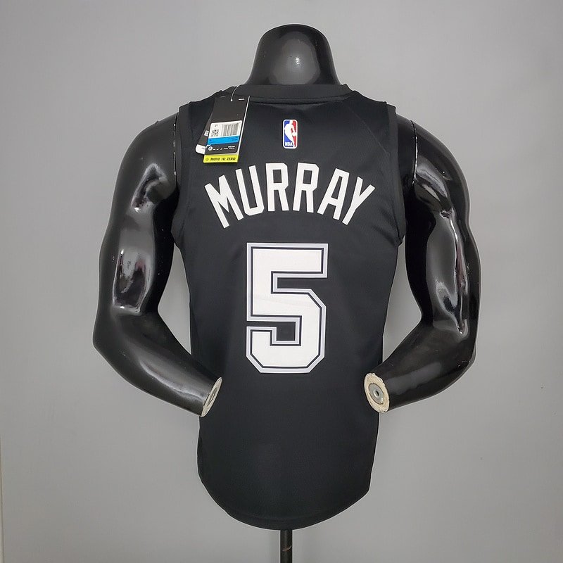 Regata NBA San Antonio Spurs – Murray #5 – City Edition – Preta – Masculina – Imagem 2