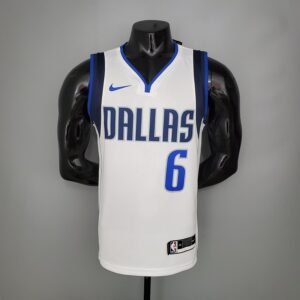 Regata NBA Dallas Mavericks – Porzingis #6 – Home – Branca – Masculina