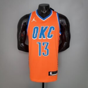 Regata NBA Oklahoma City Thunder – George #13 – Laranja – Masculina