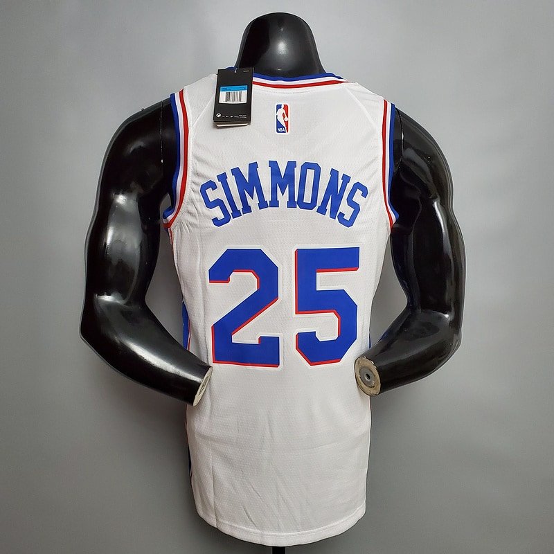 Regata NBA Detroit Pistons – Simmons #25 – Branca – Masculina – Imagem 2