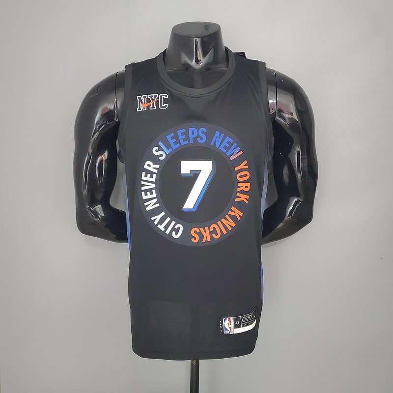 Regata NBA New York Knicks – Anthony #7 – City Edition – 2021 – Preta – Masculina