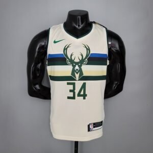 Regata NBA Milwaukee Bucks – Antetokounmpo #34 – Branca – Masculina