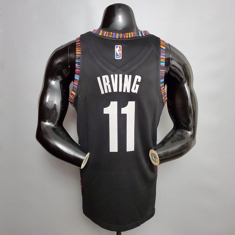 Regata NBA Brooklyn Nets – Irving #11 – City Edition – Preta – Masculina – Imagem 2