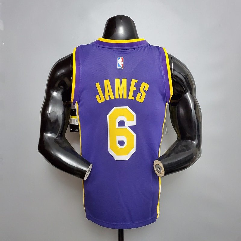 Regata NBA Los Angeles Lakers – James #6 – Roxa – Masculina – Imagem 2